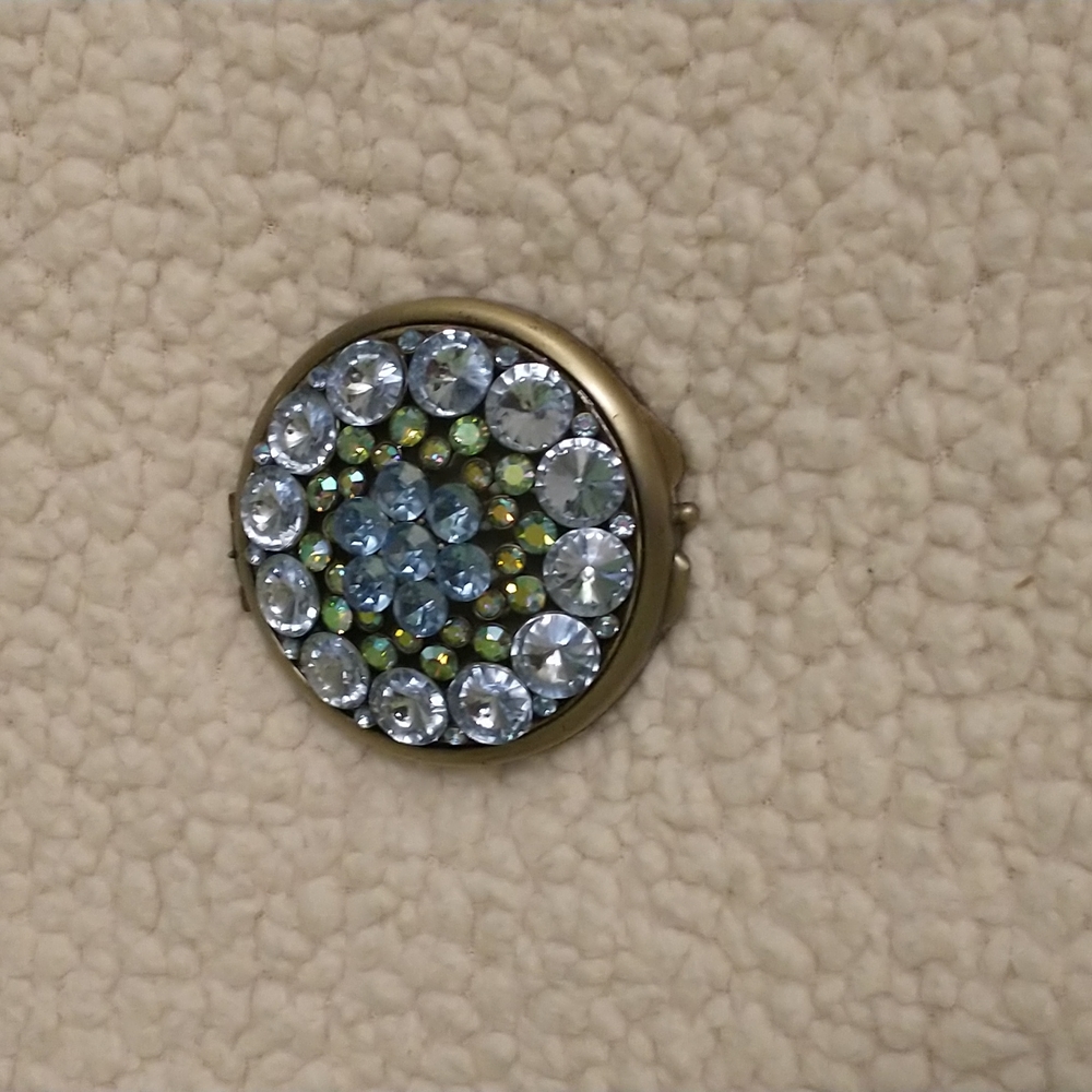 Katherine's Collection Rhinestone Jeweled Double Mirrored Compact - J3